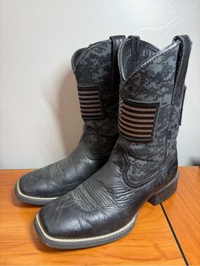 Ariat Cowboy Boots Black Digicamo Sport Patriot Western Boot Square Toe 8.5D